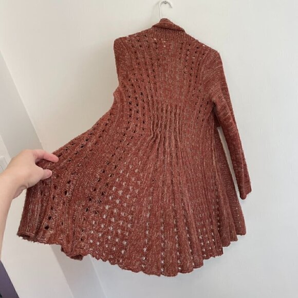 ROSIE NEIRA ANTHROPOLOGIE Alldays Cardigan Rust Brown Red Long Sweater NO BUTTON - Picture 15 of 15